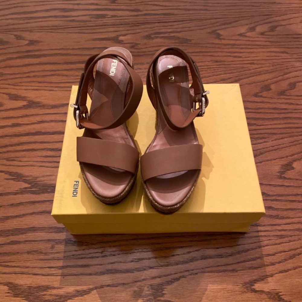 Fendi Pequin Espadrille Sandal